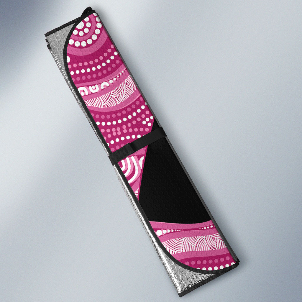 Bowls Australia Breast Cancer Custom Auto Sun Shade Think Pink Aboriginal Art
