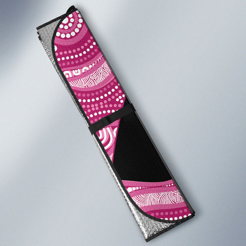 Bowls Australia Breast Cancer Custom Auto Sun Shade Think Pink Aboriginal Art