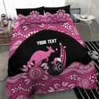 Bowls Australia Breast Cancer Custom Bedding Set Think Pink Aboriginal Art
