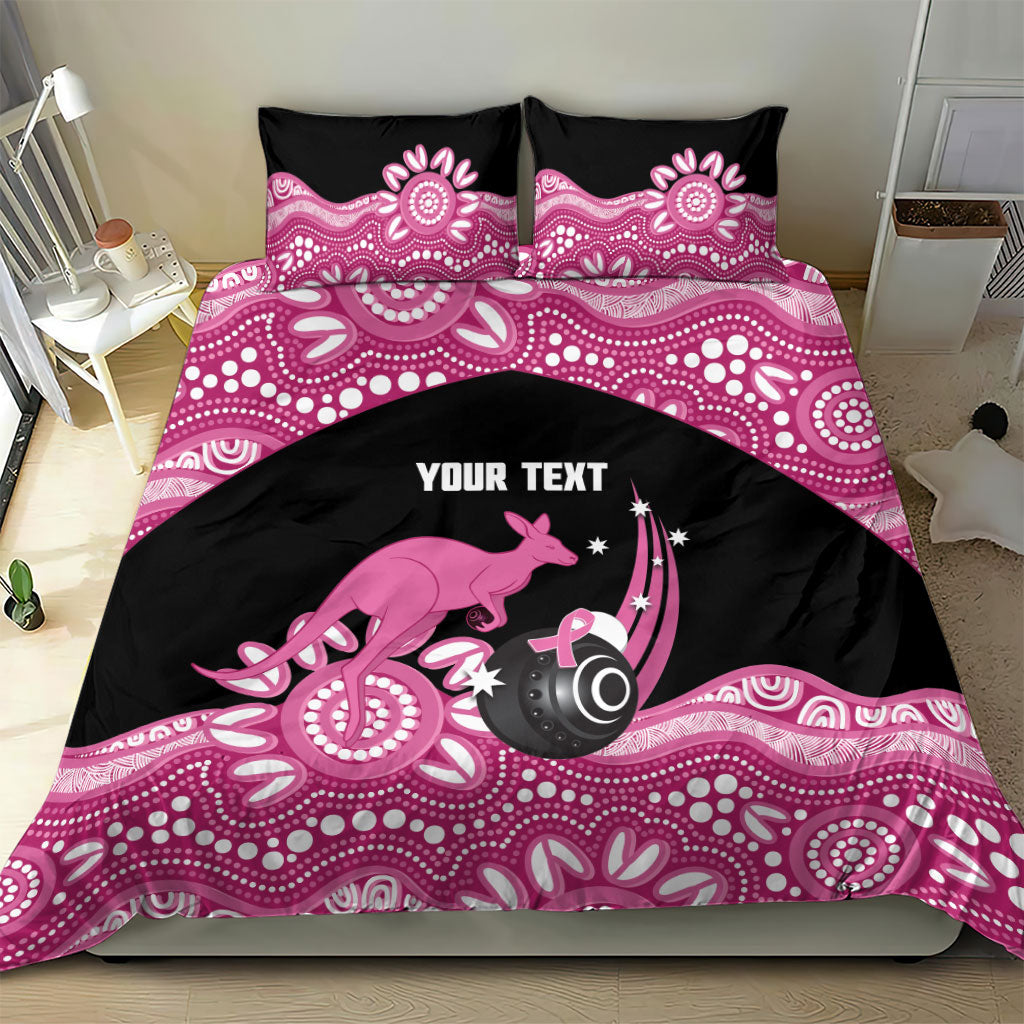 Bowls Australia Breast Cancer Custom Bedding Set Think Pink Aboriginal Art