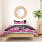 Bowls Australia Breast Cancer Custom Bedding Set Think Pink Aboriginal Art