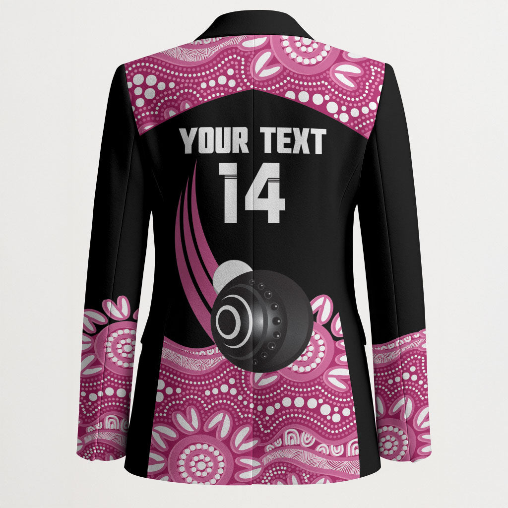 Bowls Australia Breast Cancer Custom Blazer Think Pink Aboriginal Art