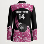 Bowls Australia Breast Cancer Custom Blazer Think Pink Aboriginal Art