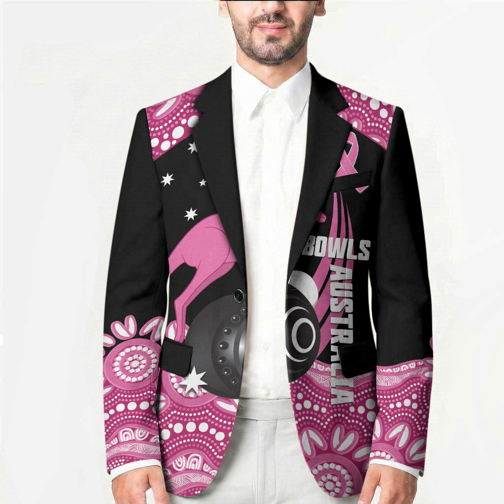 Bowls Australia Breast Cancer Custom Blazer Think Pink Aboriginal Art