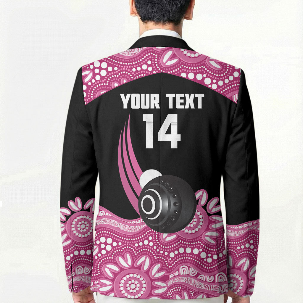 Bowls Australia Breast Cancer Custom Blazer Think Pink Aboriginal Art