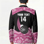 Bowls Australia Breast Cancer Custom Blazer Think Pink Aboriginal Art
