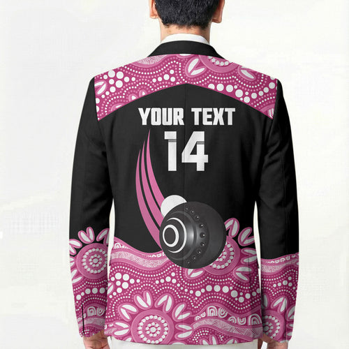 Bowls Australia Breast Cancer Custom Blazer Think Pink Aboriginal Art