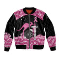 Bowls Australia Breast Cancer Custom Bomber Jacket Think Pink Aboriginal Art