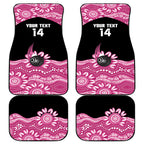 Bowls Australia Breast Cancer Custom Car Mats Think Pink Aboriginal Art