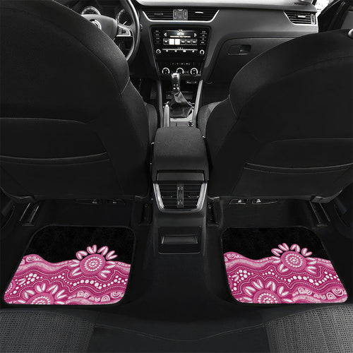 Bowls Australia Breast Cancer Custom Car Mats Think Pink Aboriginal Art