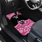 Bowls Australia Breast Cancer Custom Car Mats Think Pink Aboriginal Art