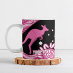 Bowls Australia Breast Cancer Custom Ceramic Mug Think Pink Aboriginal Art
