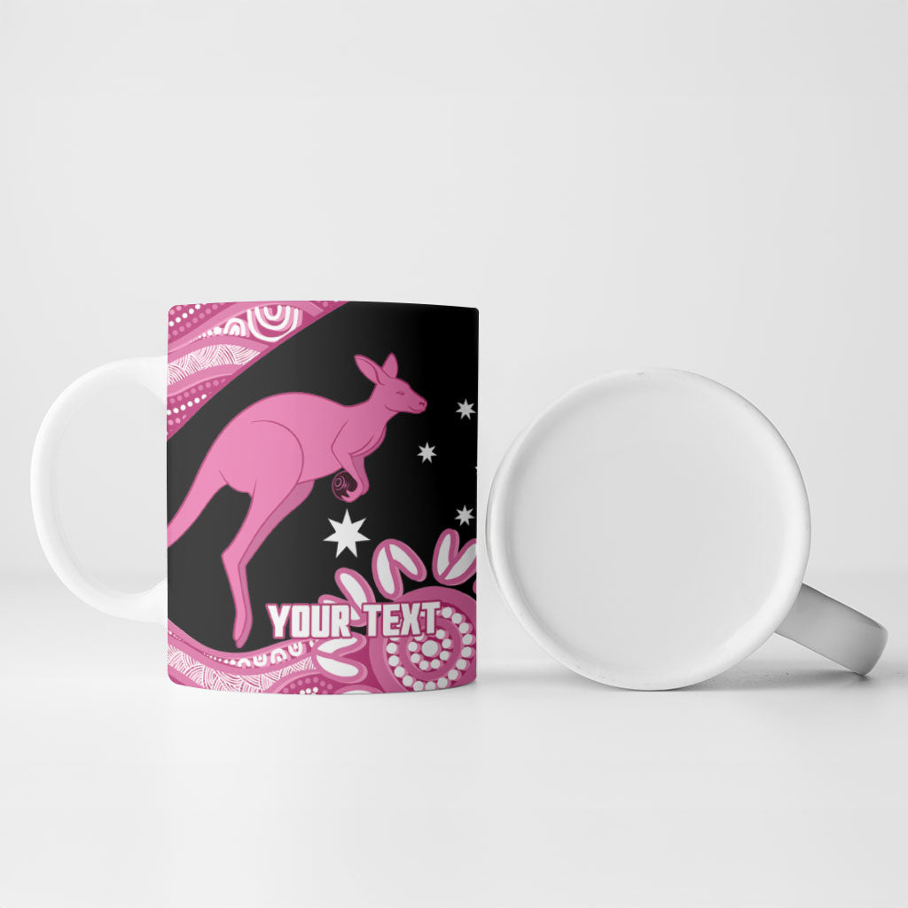 Bowls Australia Breast Cancer Custom Ceramic Mug Think Pink Aboriginal Art