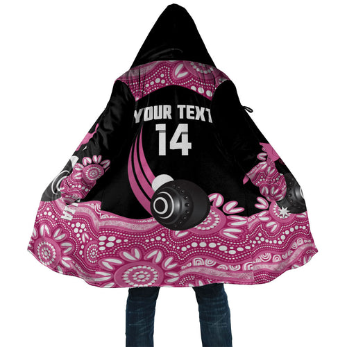 Bowls Australia Breast Cancer Custom Cloak Think Pink Aboriginal Art