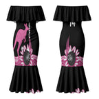 Bowls Australia Breast Cancer Custom Couples Matching Mermaid Dress and Hawaiian Shirt Think Pink Aboriginal Art