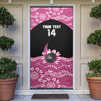 Bowls Australia Breast Cancer Custom Door Cover Think Pink Aboriginal Art