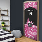 Bowls Australia Breast Cancer Custom Door Cover Think Pink Aboriginal Art