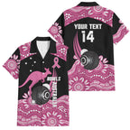 Bowls Australia Breast Cancer Custom Family Matching Tank Maxi Dress and Hawaiian Shirt Think Pink Aboriginal Art