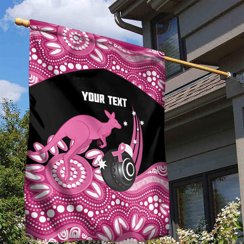 Bowls Australia Breast Cancer Custom Garden Flag Think Pink Aboriginal Art