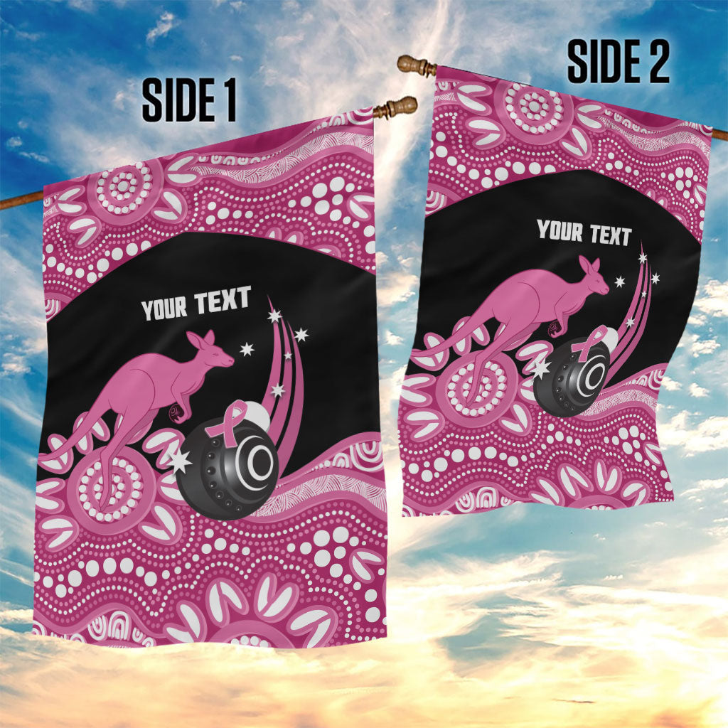 Bowls Australia Breast Cancer Custom Garden Flag Think Pink Aboriginal Art