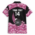 Bowls Australia Breast Cancer Custom Hawaiian Shirt Think Pink Aboriginal Art