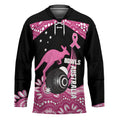 Bowls Australia Breast Cancer Custom Hockey Jersey Think Pink Aboriginal Art