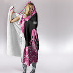 Bowls Australia Breast Cancer Custom Hooded Blanket Think Pink Aboriginal Art