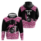Bowls Australia Breast Cancer Custom Hoodie Think Pink Aboriginal Art