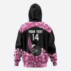Bowls Australia Breast Cancer Custom Hoodie Think Pink Aboriginal Art