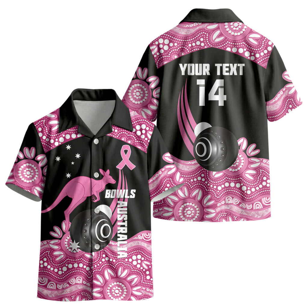 Bowls Australia Breast Cancer Custom Kid Hawaiian Shirt Think Pink Aboriginal Art