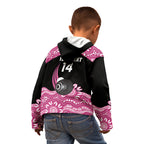 Bowls Australia Breast Cancer Custom Kid Hoodie Think Pink Aboriginal Art