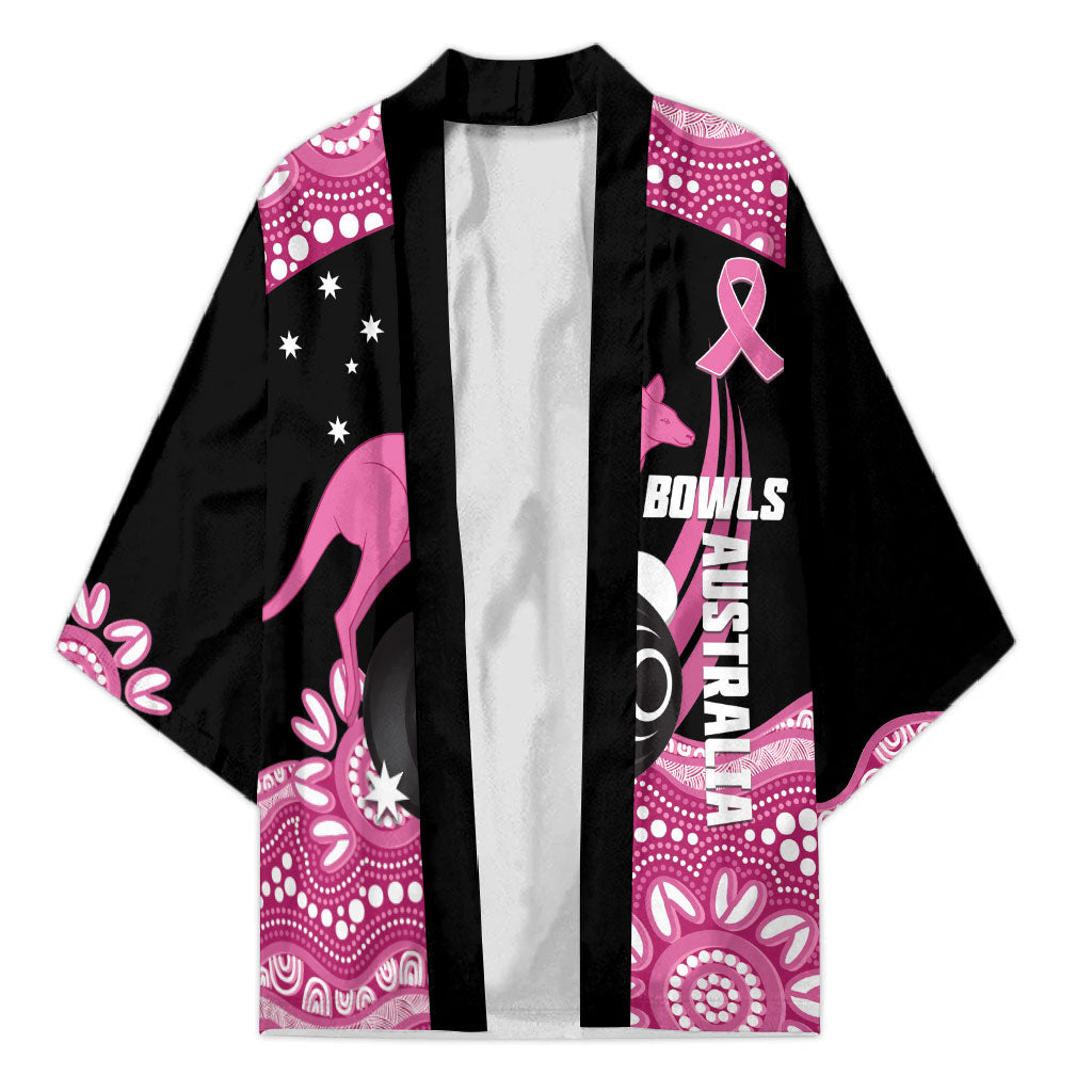 Bowls Australia Breast Cancer Custom Kimono Think Pink Aboriginal Art