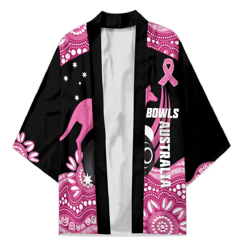 Bowls Australia Breast Cancer Custom Kimono Think Pink Aboriginal Art