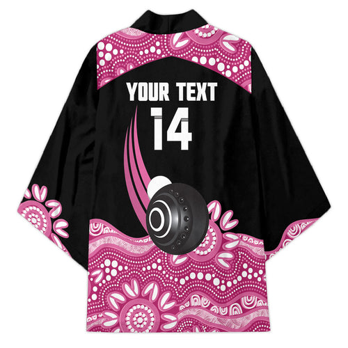 Bowls Australia Breast Cancer Custom Kimono Think Pink Aboriginal Art