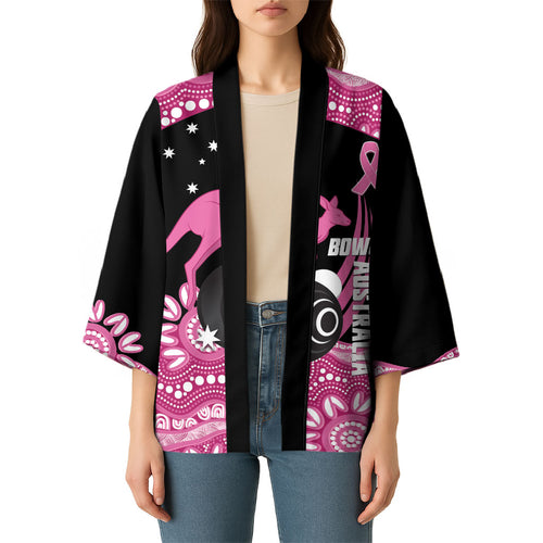 Bowls Australia Breast Cancer Custom Kimono Think Pink Aboriginal Art