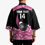 Bowls Australia Breast Cancer Custom Kimono Think Pink Aboriginal Art
