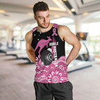 Bowls Australia Breast Cancer Custom Men Tank Top Think Pink Aboriginal Art