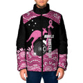 Bowls Australia Breast Cancer Custom Padded Jacket Think Pink Aboriginal Art