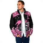 Bowls Australia Breast Cancer Custom Padded Jacket Think Pink Aboriginal Art