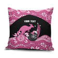 Bowls Australia Breast Cancer Custom Pillow Cover Think Pink Aboriginal Art