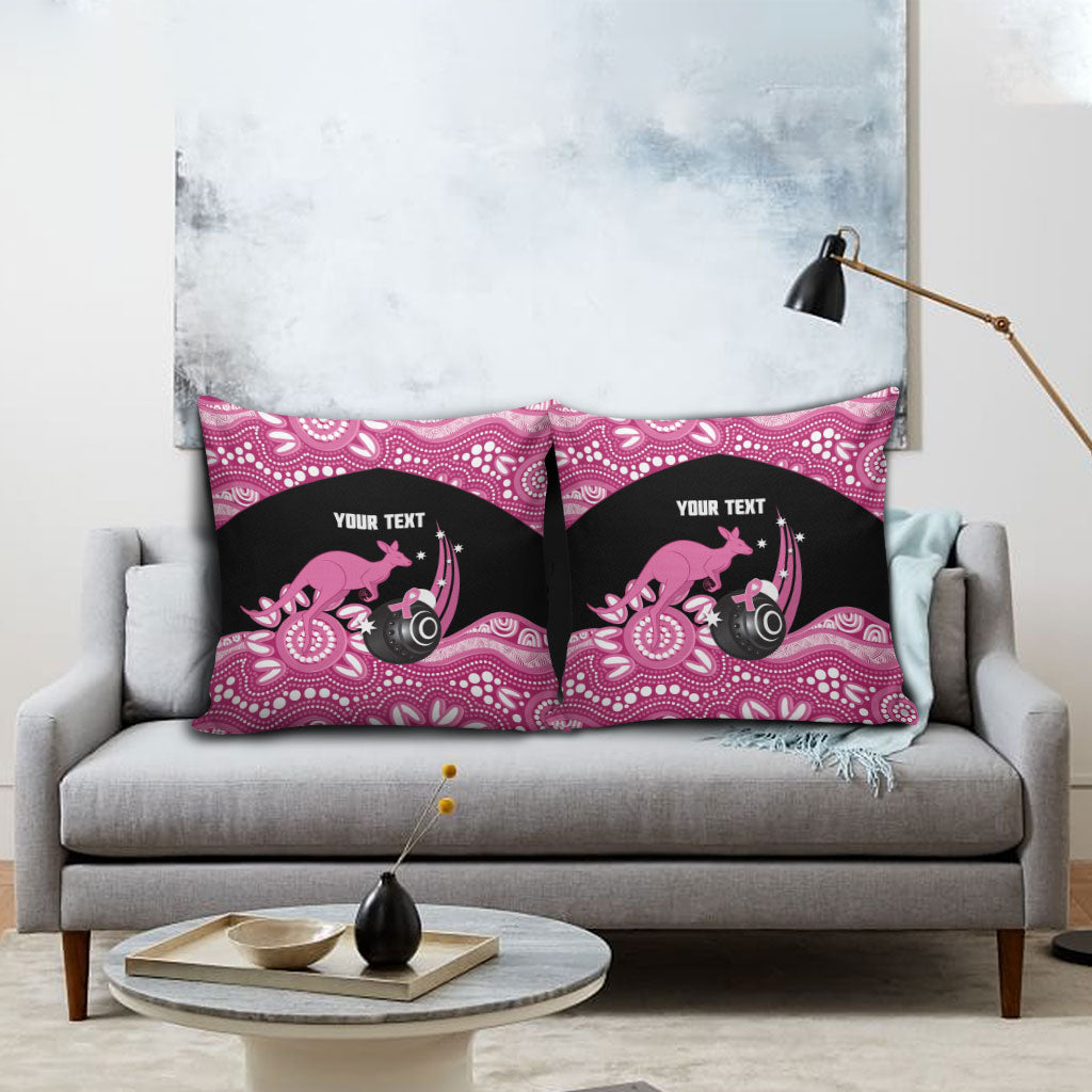 Bowls Australia Breast Cancer Custom Pillow Cover Think Pink Aboriginal Art