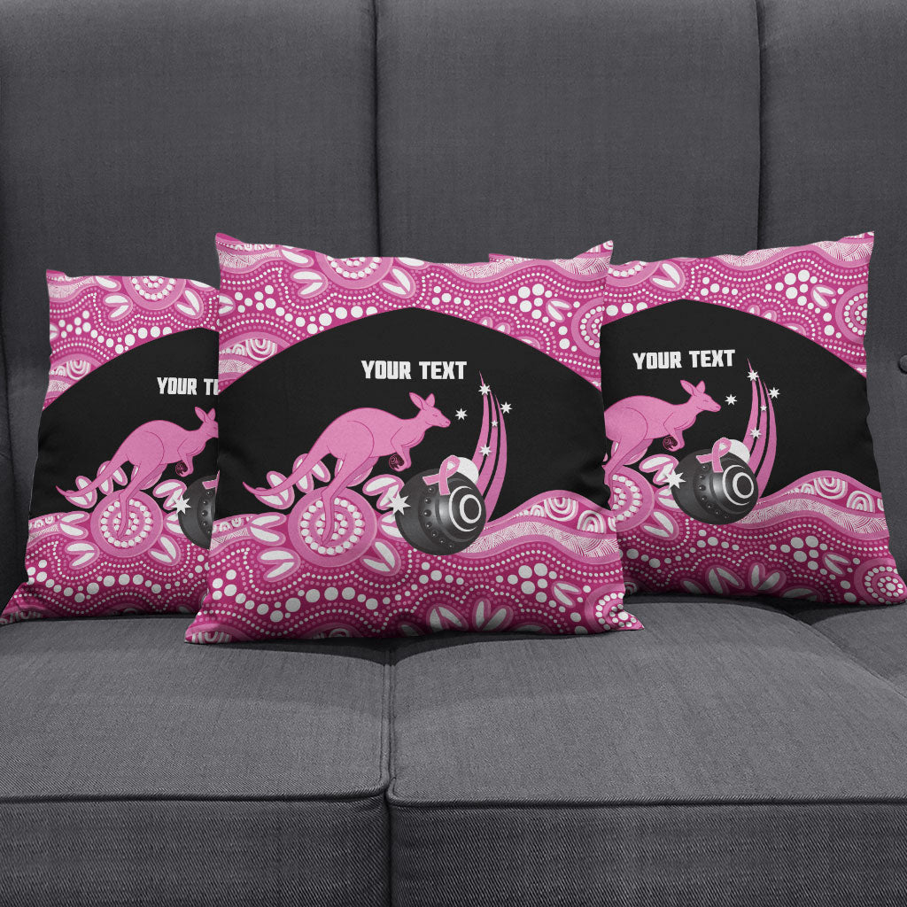 Bowls Australia Breast Cancer Custom Pillow Cover Think Pink Aboriginal Art