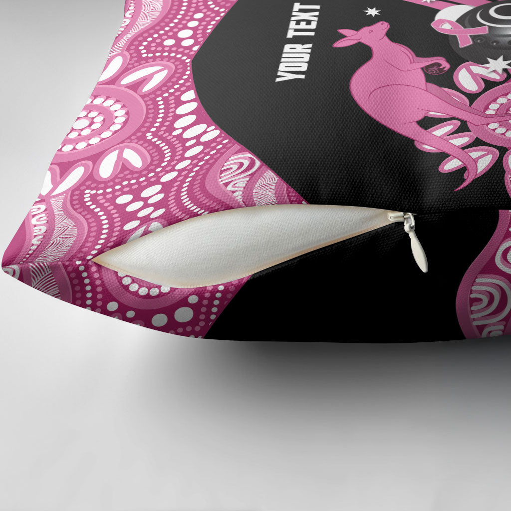 Bowls Australia Breast Cancer Custom Pillow Cover Think Pink Aboriginal Art