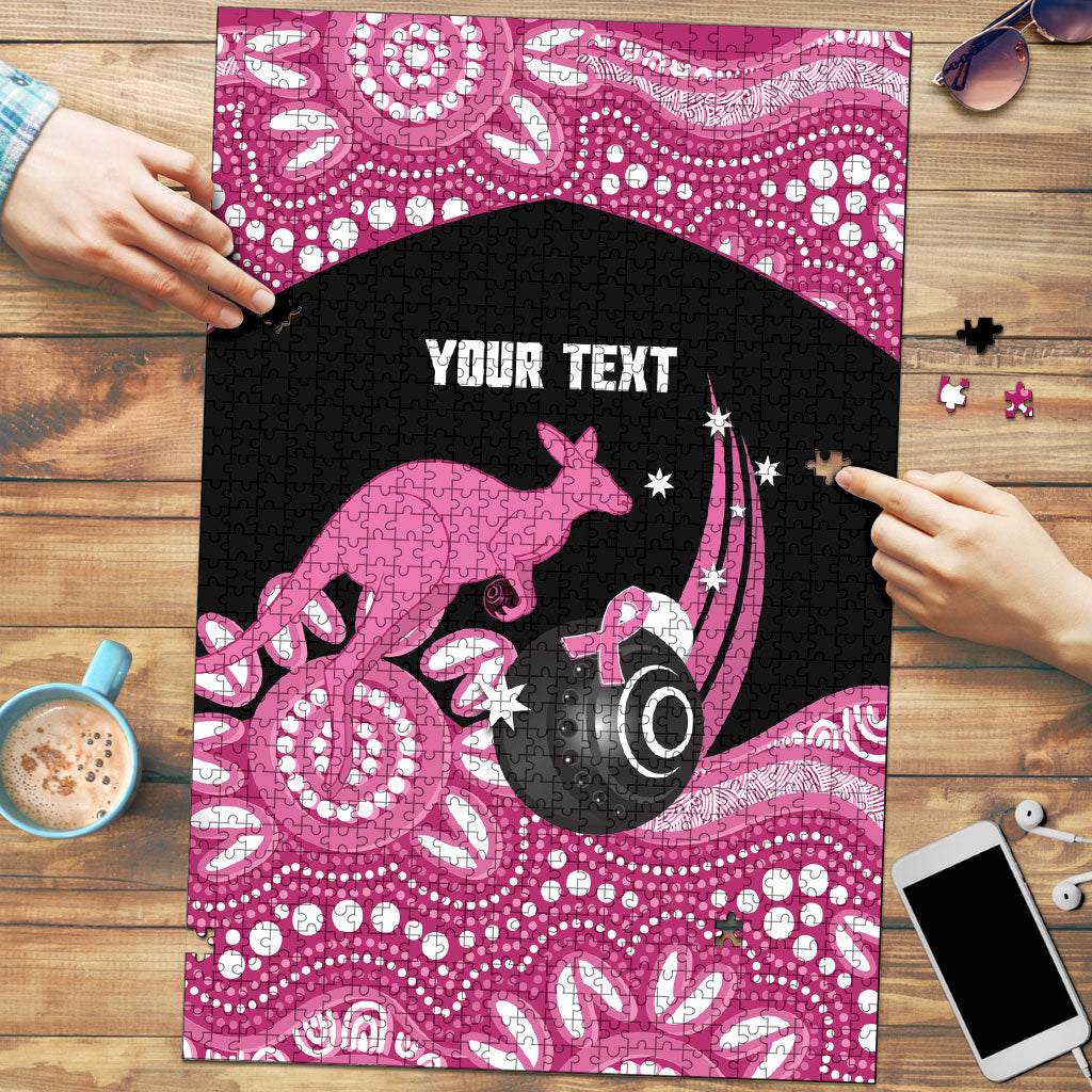 Bowls Australia Breast Cancer Custom Puzzle Think Pink Aboriginal Art