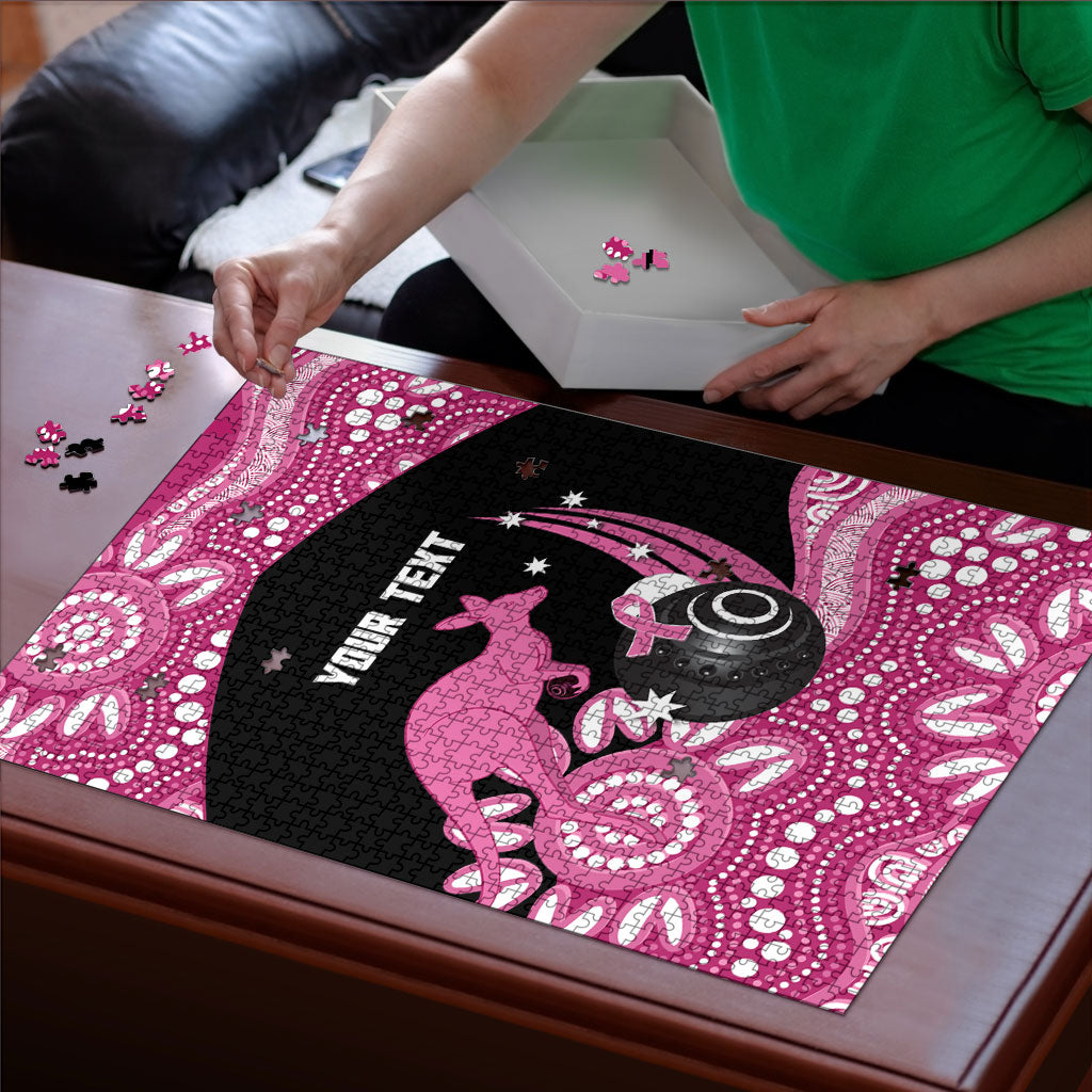 Bowls Australia Breast Cancer Custom Puzzle Think Pink Aboriginal Art