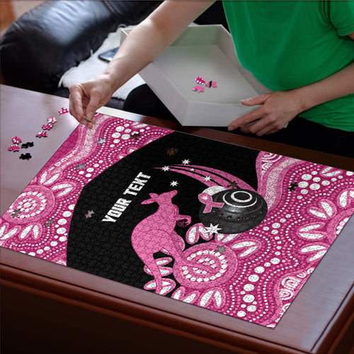 Bowls Australia Breast Cancer Custom Puzzle Think Pink Aboriginal Art