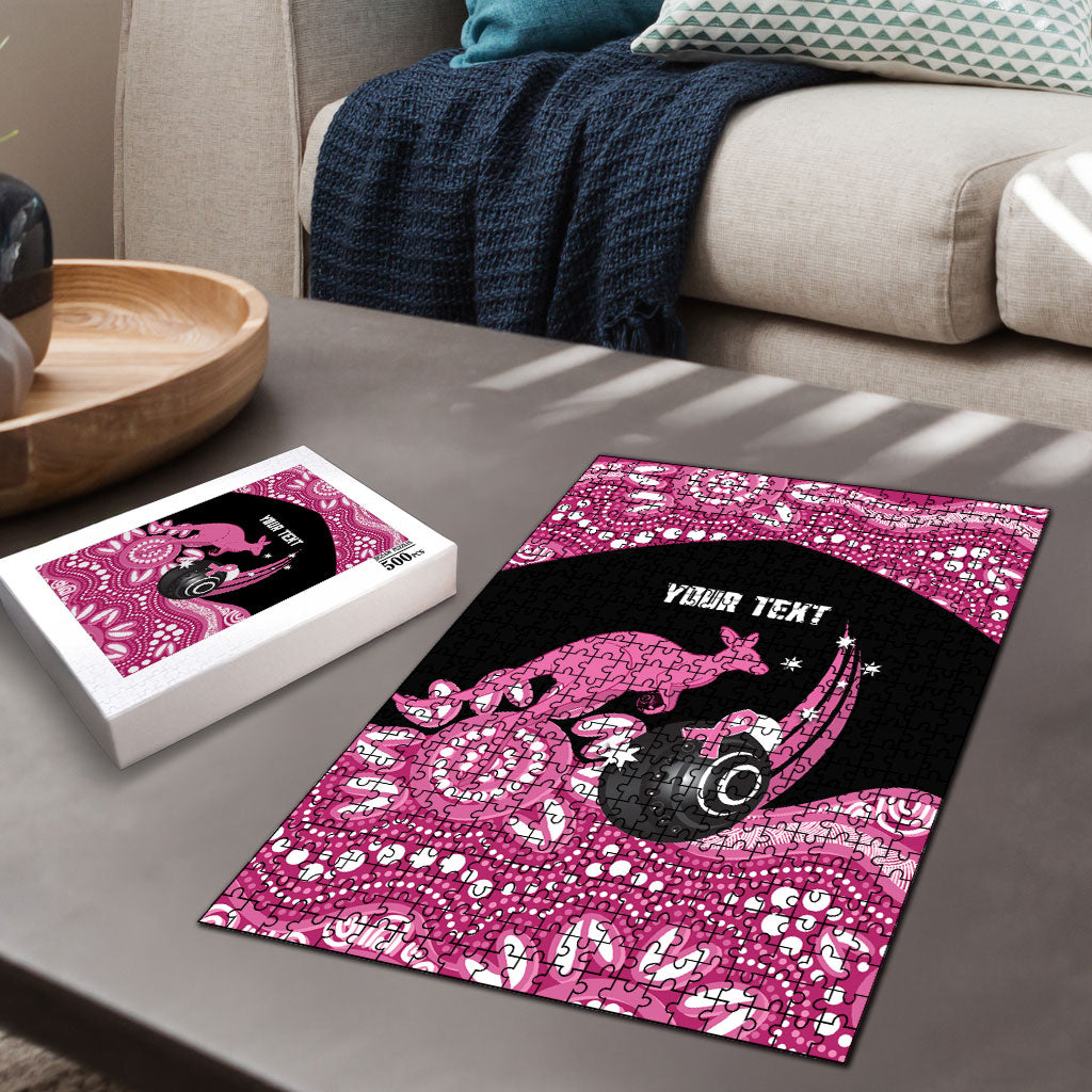 Bowls Australia Breast Cancer Custom Puzzle Think Pink Aboriginal Art