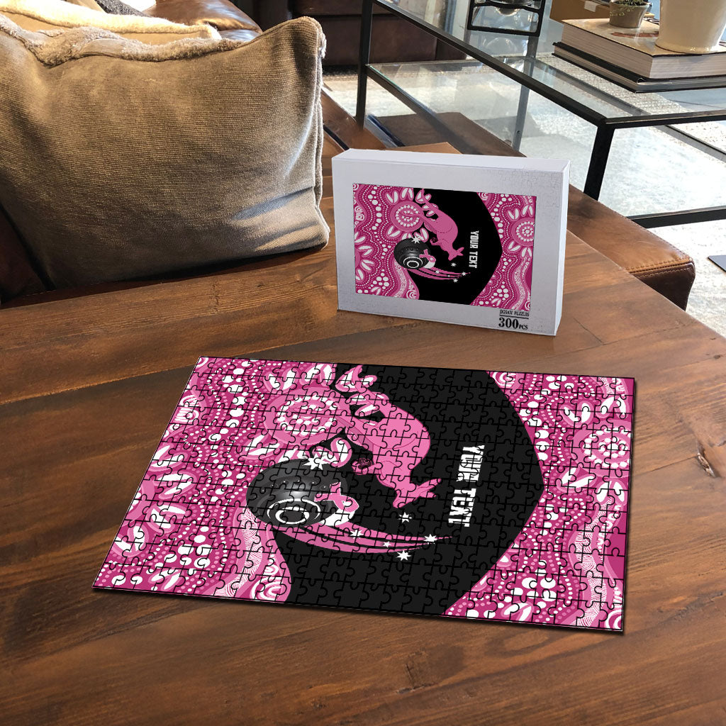 Bowls Australia Breast Cancer Custom Puzzle Think Pink Aboriginal Art