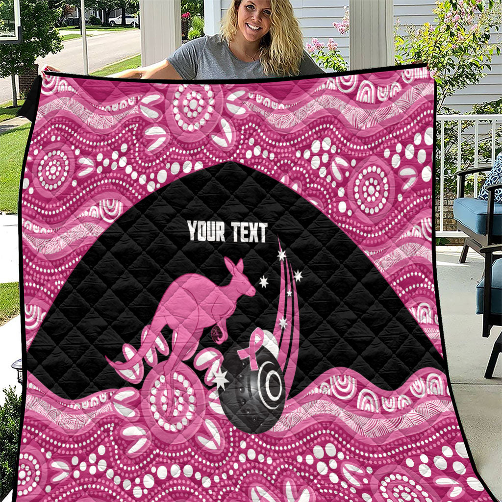 Bowls Australia Breast Cancer Custom Quilt Think Pink Aboriginal Art