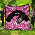 Bowls Australia Breast Cancer Custom Quilt Think Pink Aboriginal Art